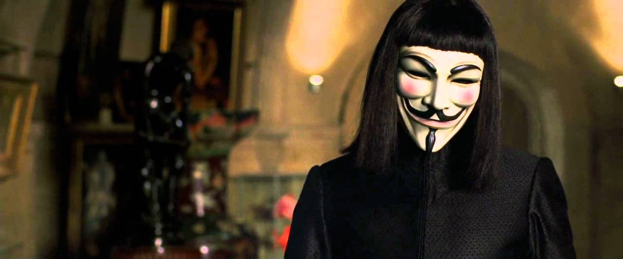 a movie still from V for Vendetta from 2005